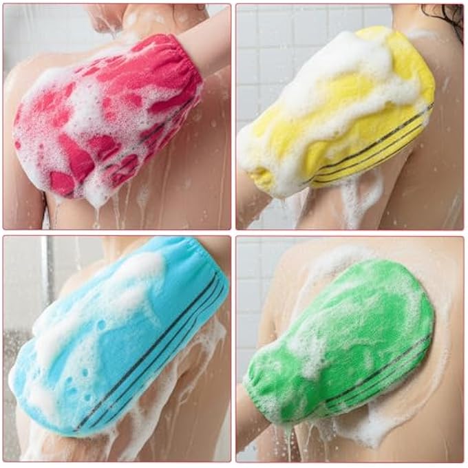 ADLABLD Pack of 8 Korean Exfoliating Gloves, Double-Sided Exfoliating Gloves, Valid Deep Exfoliating Gloves, for Shower, Bath, Body Scrub, Dead Skin Remover - Image 5